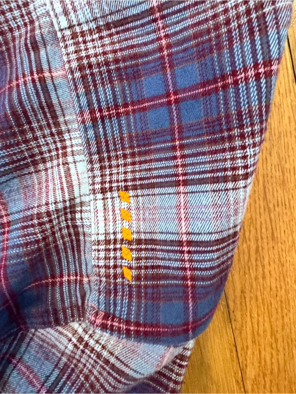 Ariat Women's Plaid Button-Down Shirt in Blue and Purple - Picture 4 of 6